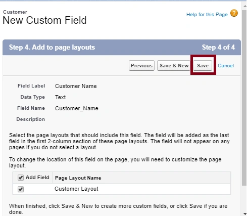 Creating A Custom Field In SalesForce
