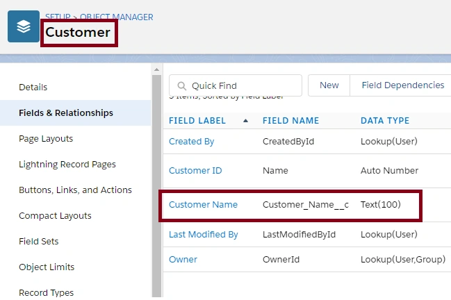 Creating A Custom Field In SalesForce