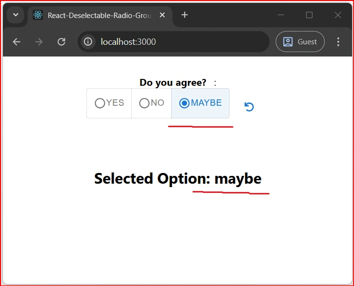 Selected options