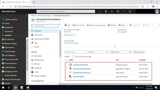 Creating A Function In Azure Portal