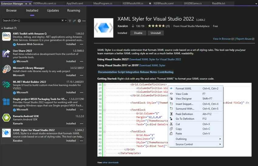 XAML Styler
