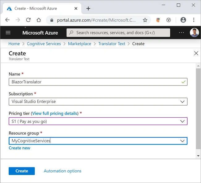 Creating A Multi-Language Translator Using Blazor And Azure Cognitive Services