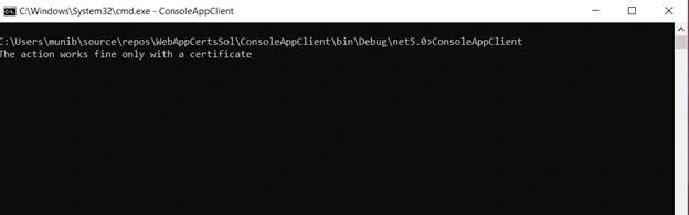 Creating a .NET 5 client to call an API protected by certificates