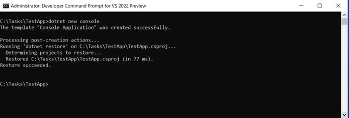 Creating A .NET Application From The CLI
