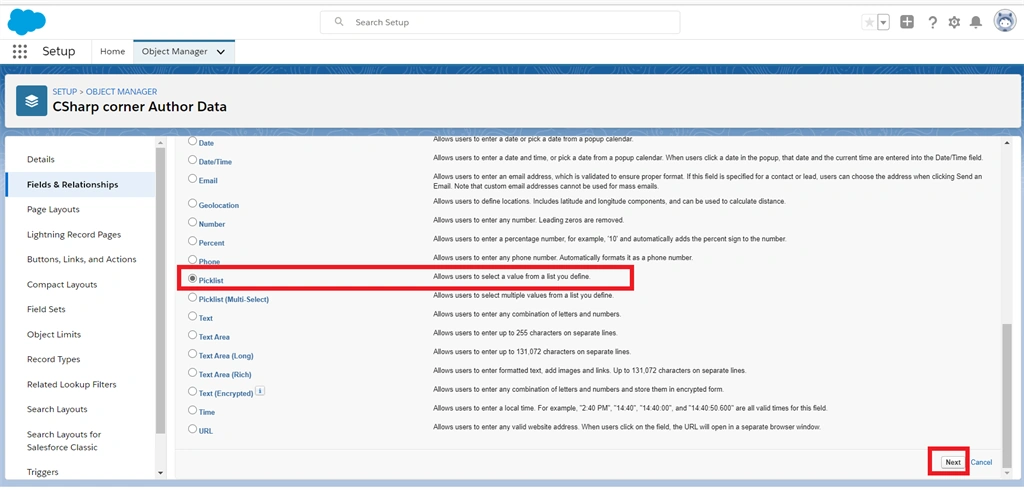 Creating A Picklist And Multiselect Picklist In Salesforce Object
