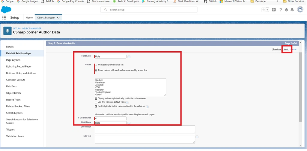 Creating A Picklist And Multiselect Picklist In Salesforce Object