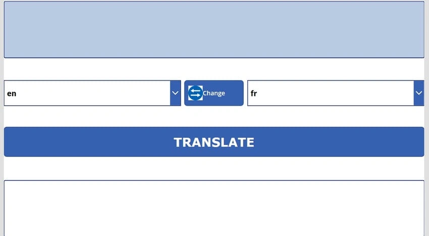 Power App that translates text using Power Automate