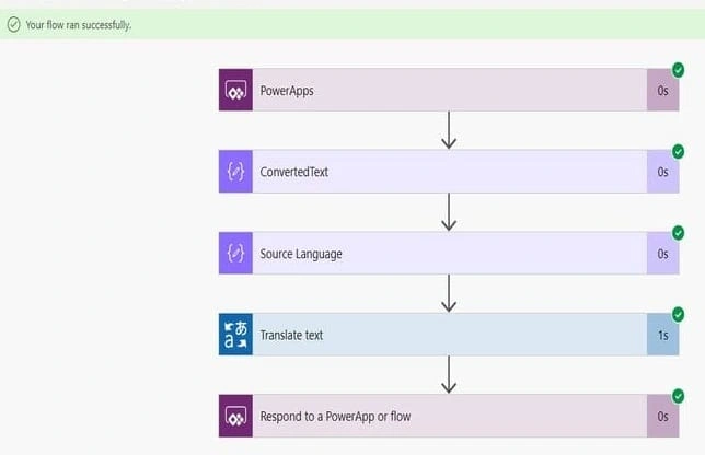 Power App that translates text using Power Automate