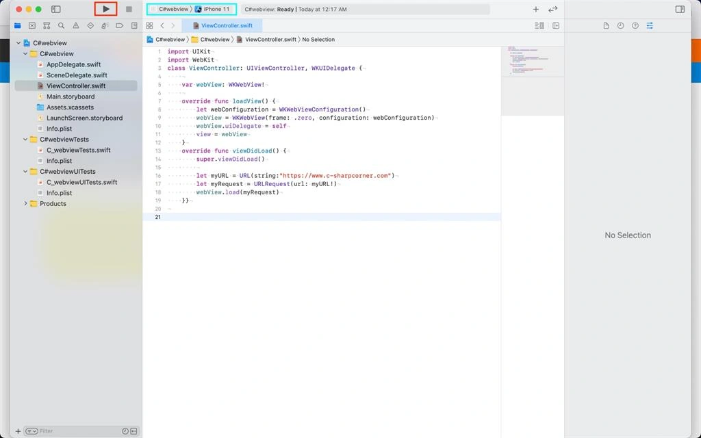 Creating A Simple Web View App For iOS