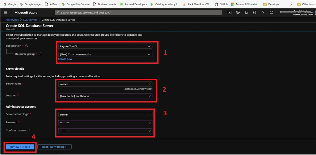 Creating A SQL Server In Azure Cloud