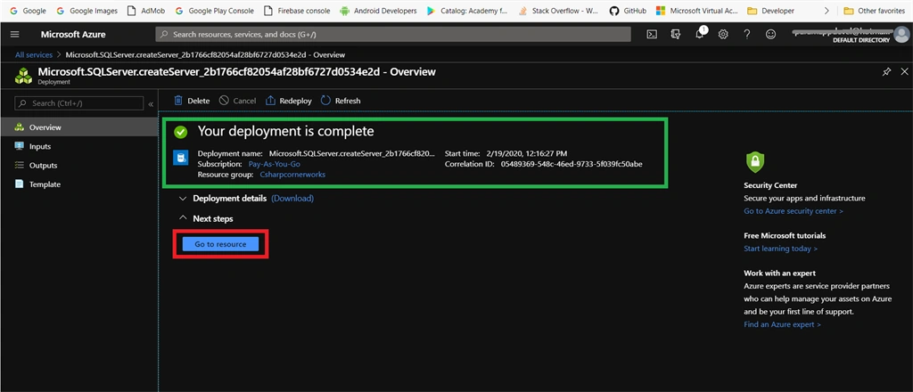 Creating A SQL Server In Azure Cloud