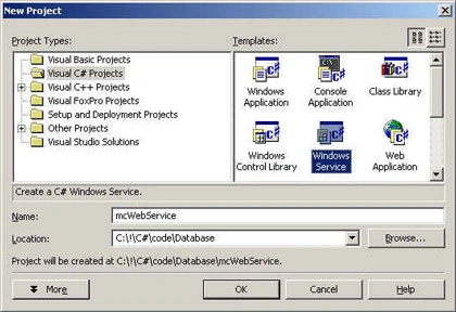 Create Windows Services