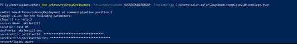 Creating AKS Cluster With ARM Template Using PowerShell