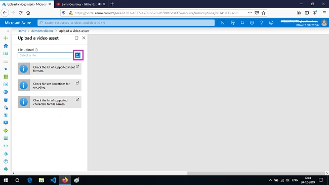 Overview Of Azure Media Services With Uploading A File