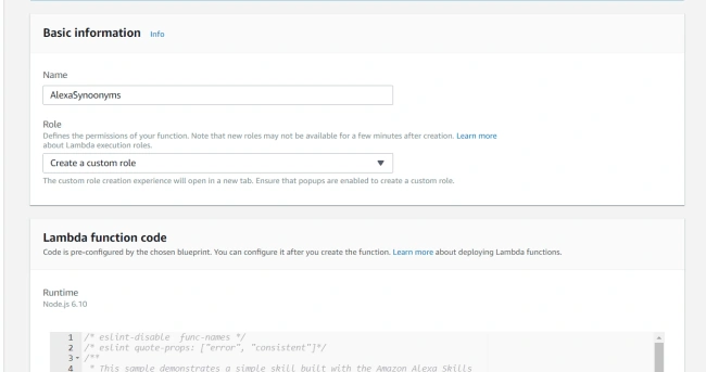 Creating An Alexa Skill
