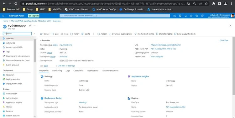 Web App page