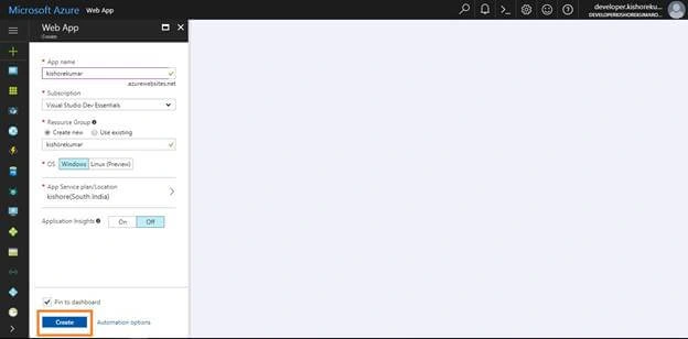 Azure webApps