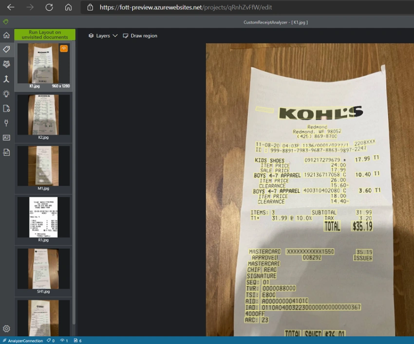 Creating and Training Custom ML Model to Read Sales Receipts Using AI-Powered Azure Form Recognizer