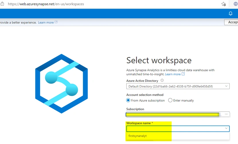 Creating Apache Synapse Analytics Workspace