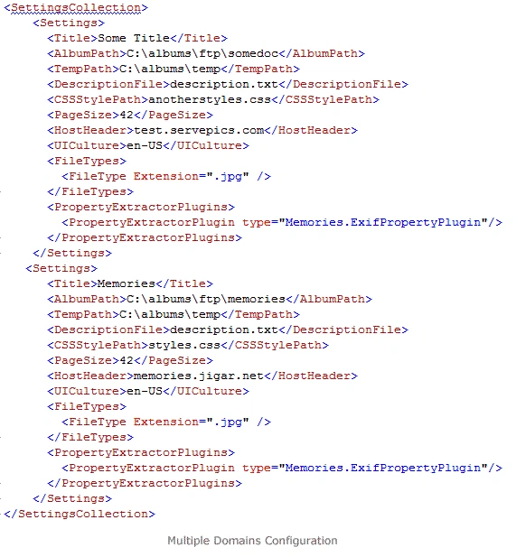 web.config for multiple domains