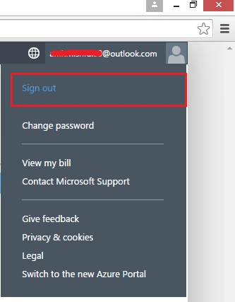 Sign out