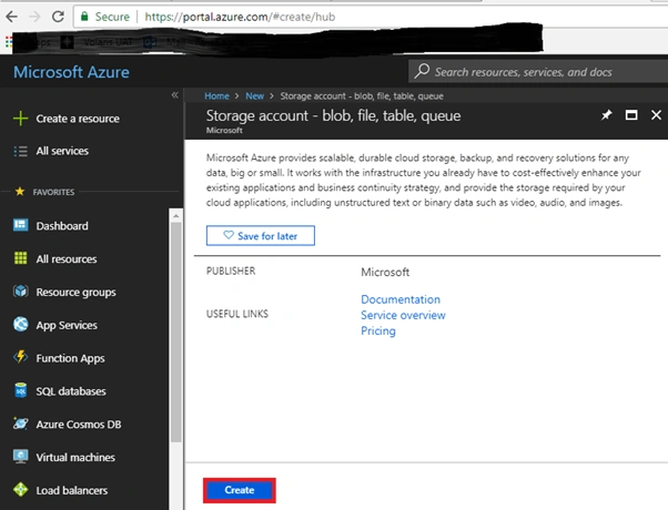 Creating Azure Blobs using ASP.NET Core C# Console Application