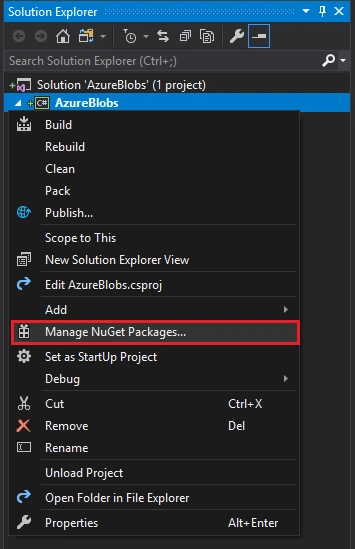 Creating Azure Blobs using ASP.NET Core C# Console Application