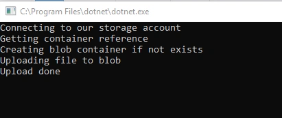 Creating Azure Blobs using ASP.NET Core C# Console Application