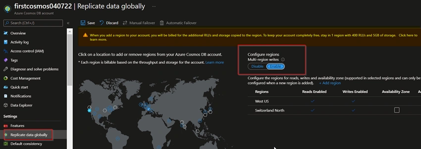 Creating Azure Cosmos DB resources from the Azure portal