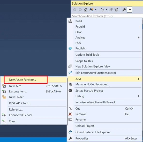 Creating Azure Functions In Visual Studio 2017 - HTTP Triggered Azure Functions