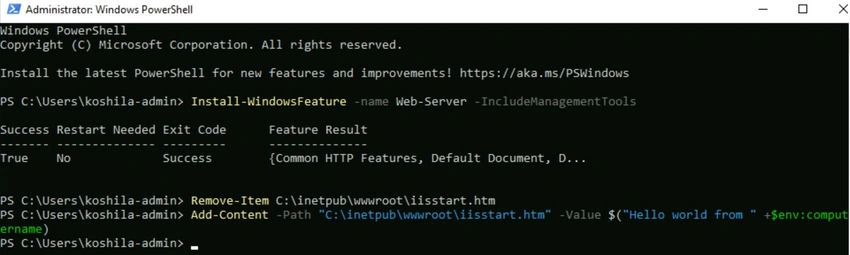Administrator window powershell