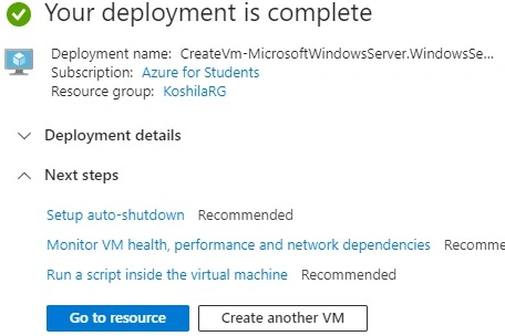 Your deployment is complete