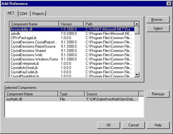 Add Reference Wizard