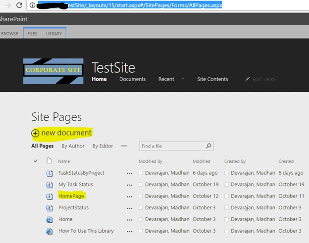 Site Pages