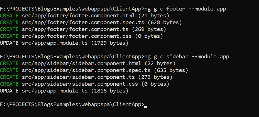 Creating Components And Applying Template In Angular .NET Core