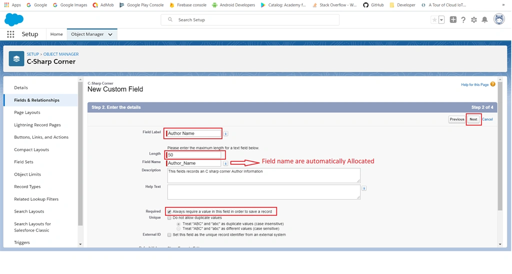 Creating Custom Filelds In Salesoforce ⚡Lightning Platform