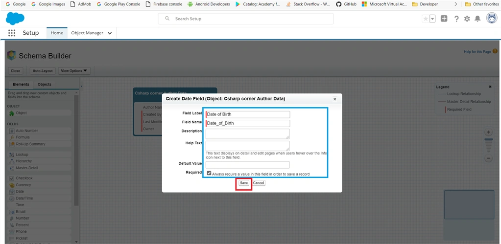 Creating Custom Objects And Custom Fields Using Schema Builder