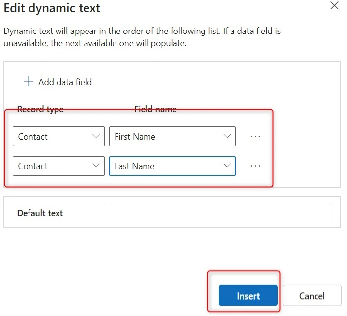 Edit Dynamic text