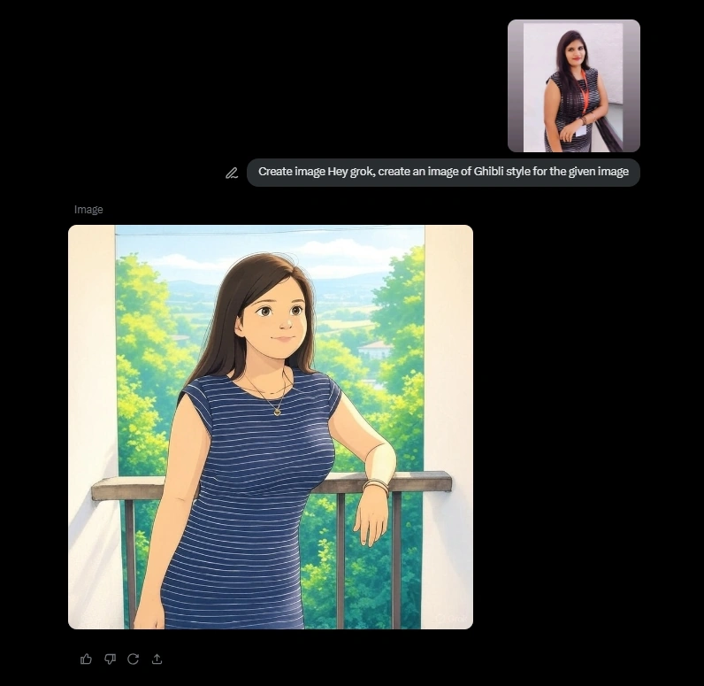 Ghibli-style image by grok