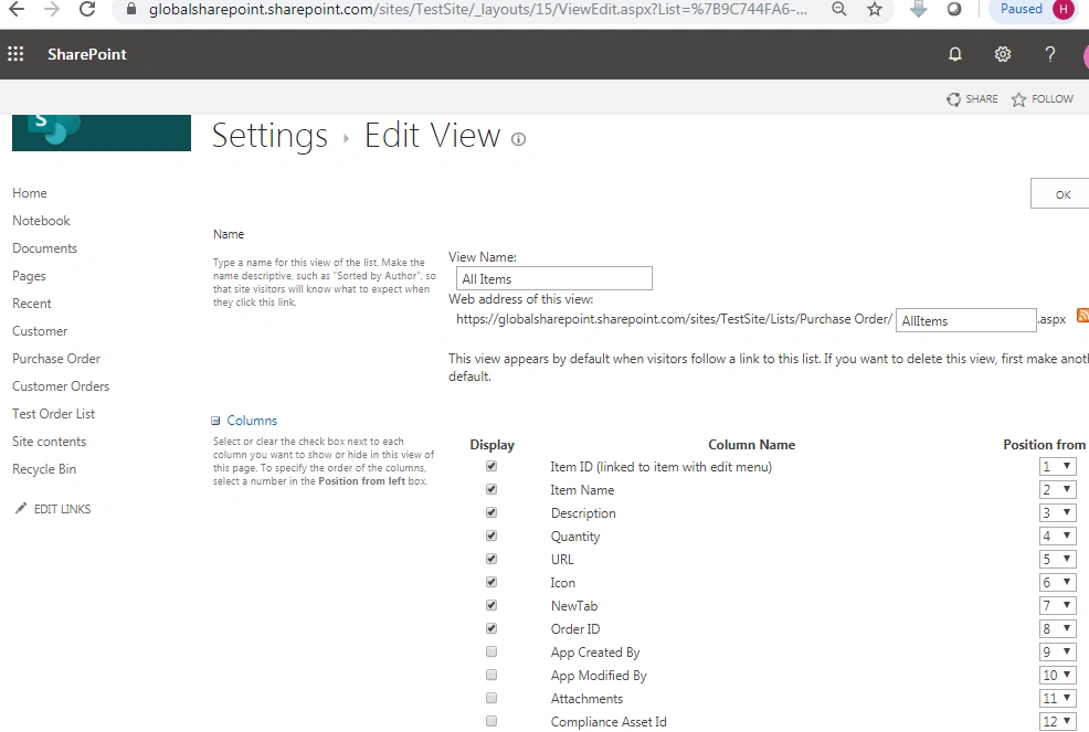 Steps To Create Indexed Column In SharePoint