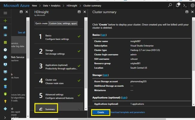 HDInsight settings