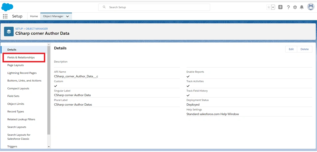 Creating Look-Up Realitionship Between Two Fields In Salesforce Object