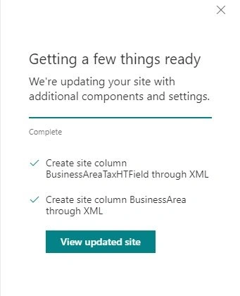 Creating Managed Metadata Column Using Site Script And Site Design