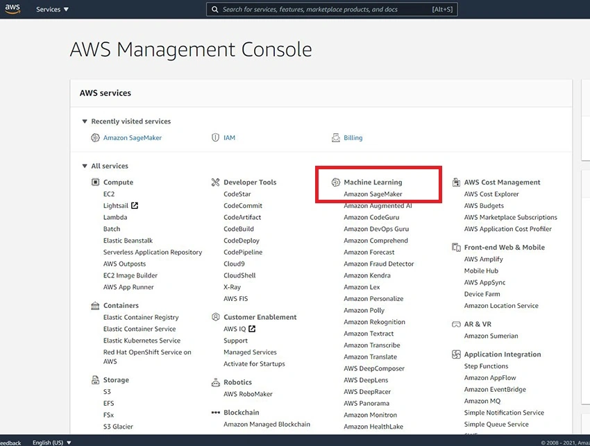 Creating Notebook Instance in Amazon SageMaker