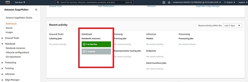 Creating Notebook Instance in Amazon SageMaker