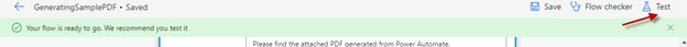 Creating PDF using Power Automate