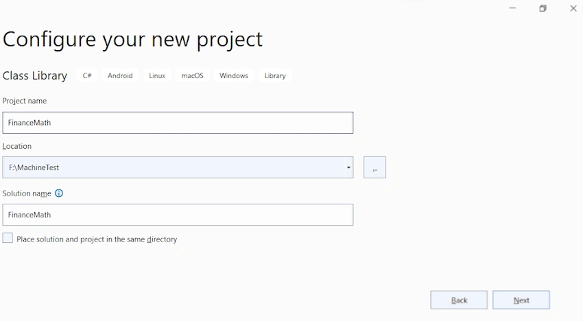 Create .NET core Library Project