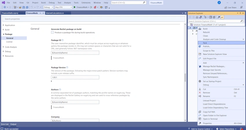 Create .NET core Library Project