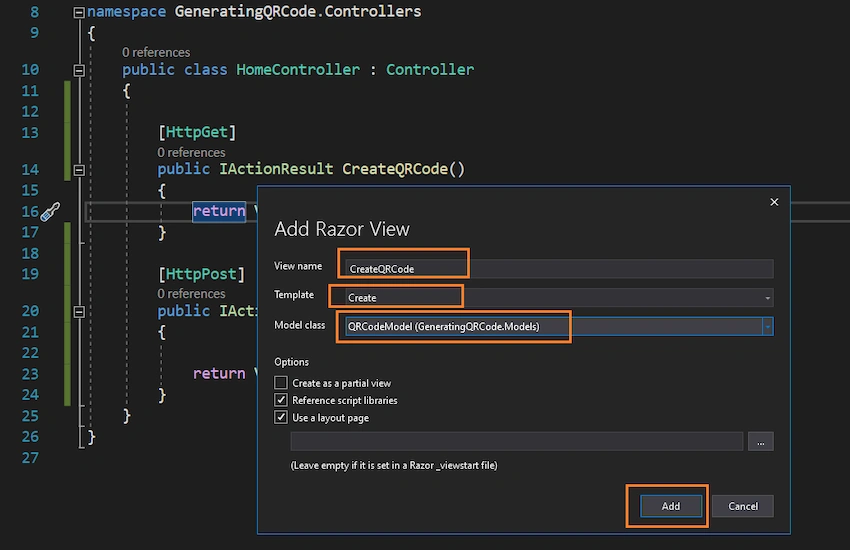 QR Code In ASP.NET Core