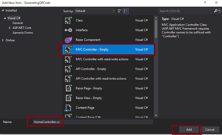 QR Code In ASP.NET Core